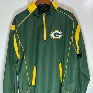 Men's NFL Green Bay Packers 1/4 Zip Pullover Jacket Midweight sz XL